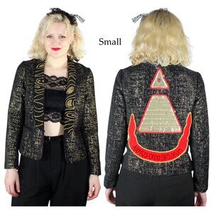 Desperately Seeking 80s Size Small* Pyramid Style Black and Gold Susan Jacket